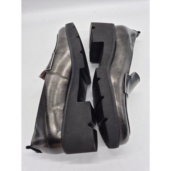 Naturalizer Women's Shoes Size 7.5 Loafers Leather Black/Gray Chunky Darry 375 - Picture 7 of 10